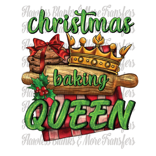 Christmas Baking Queen DTF Transfer