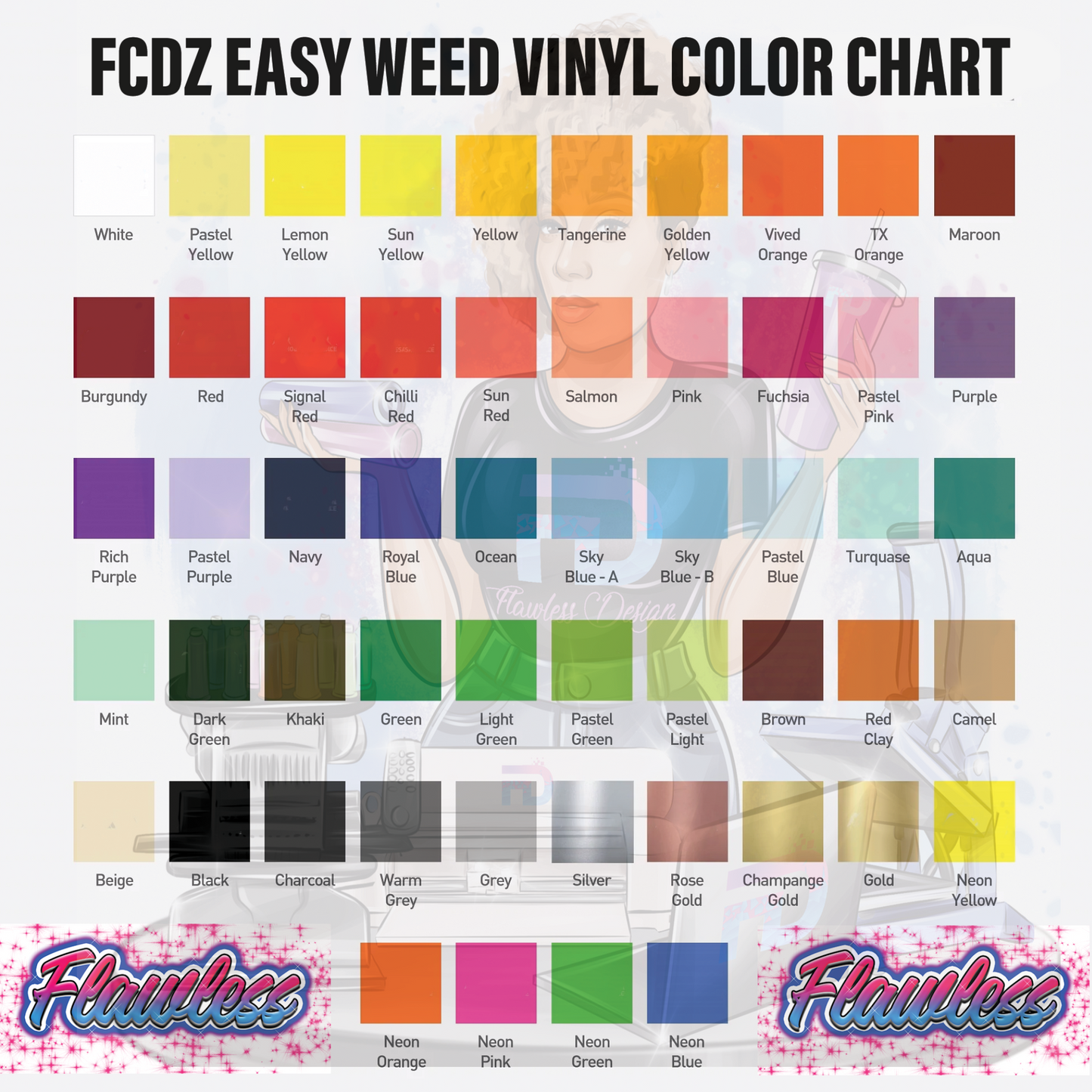 FCDZ Easy Weed Heat Transfer Vinyl